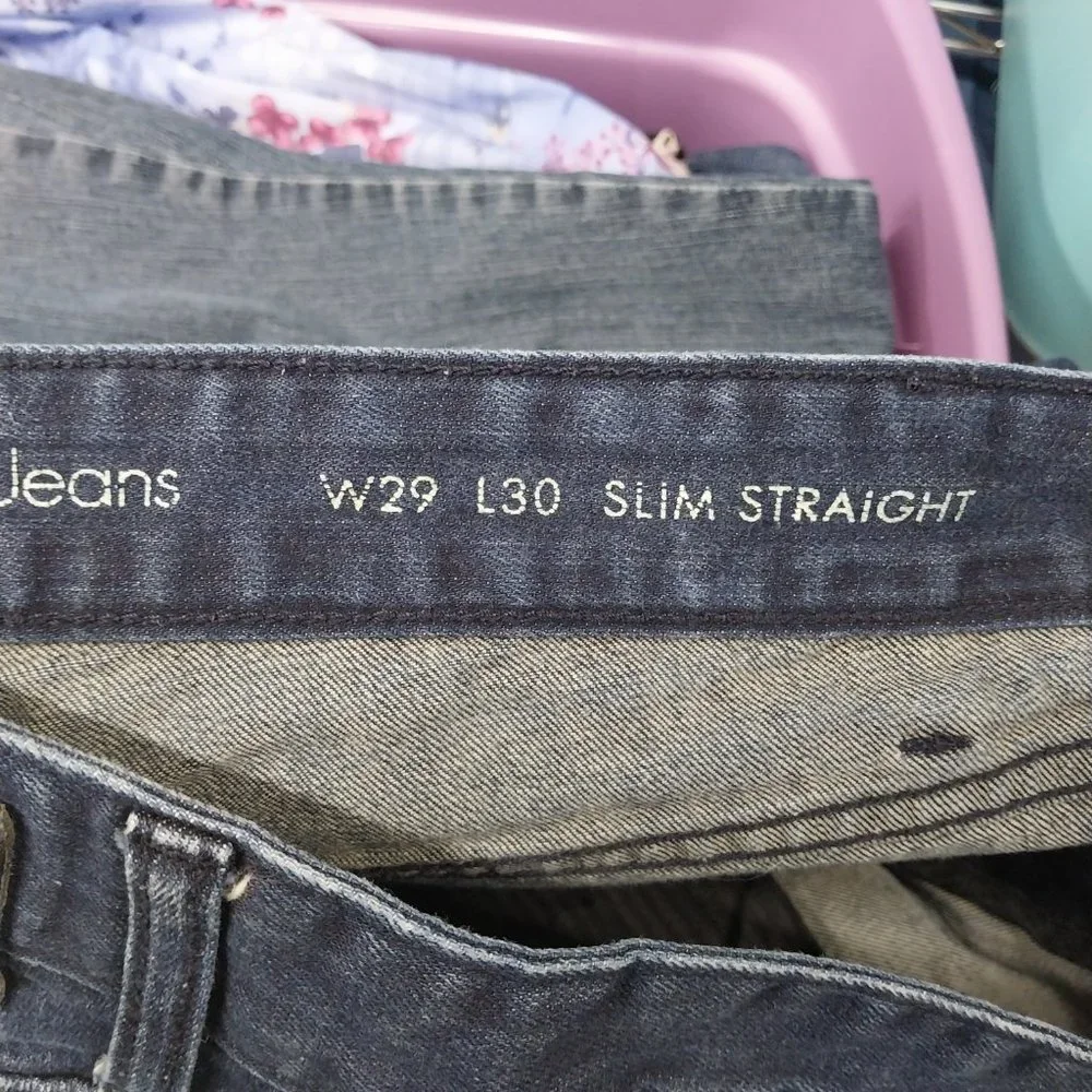 2530 Size 29" Calvin Kline Stretch Upcycled Bell-Bottom - Picture 4 of 5